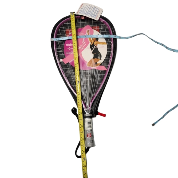 NWT  Wilson  Hope Racquet Ball Racquet  & Cover  3 7/8"  Breast Cancer Awareness - Picture 5 of 5